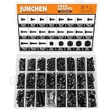 1212pcs Black Nylon Plastic Pan Round Head Phillips