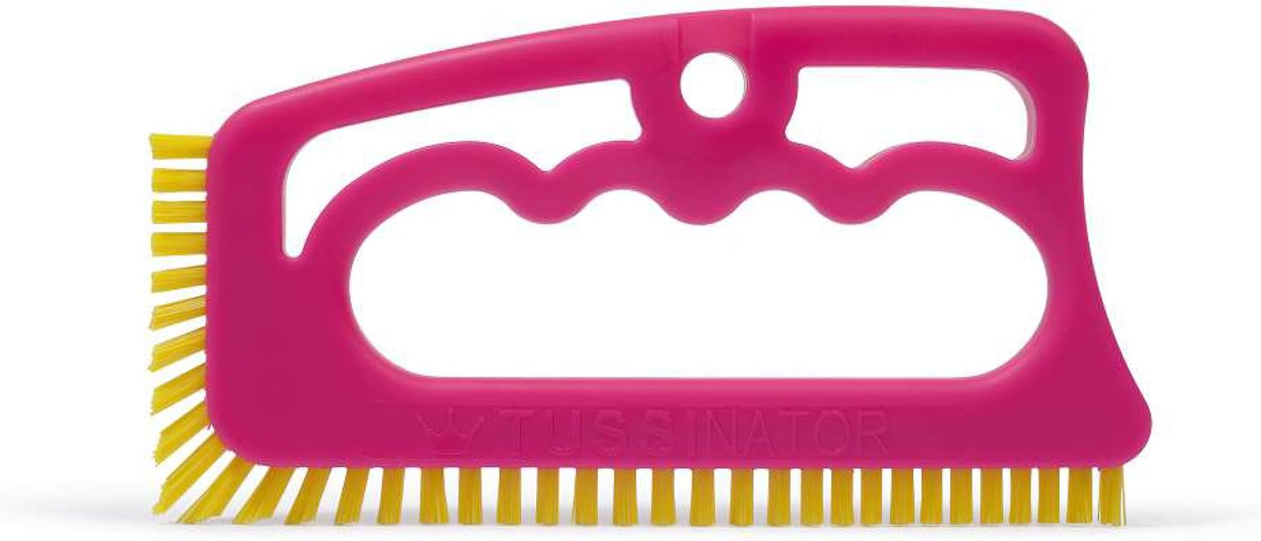 Fugenial "Tussinator®" - LIMITED EDITION - Pink with yellow bristles. Tile joint brush for use in the whole household