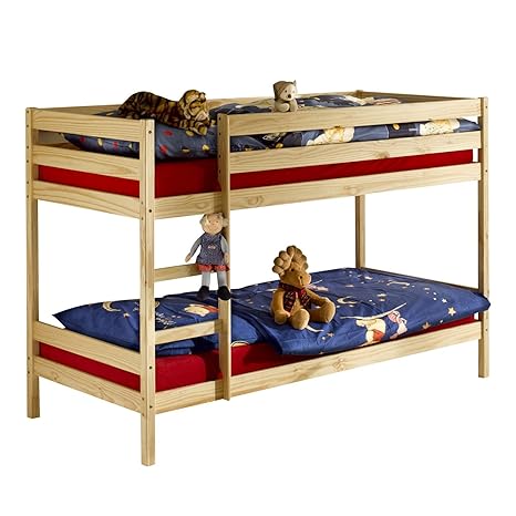 IDIMEX Etagenbett Doppelstockbett Felix für Kinder Hochbett Kinderbett mit Leiter Kiefer massiv Natur 90 x 200 cm (B x L)