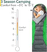 Trail Outdoor Leisure Trail Envelope Sleeping Bag Snug Hood 3 Season 190x75cm view 3