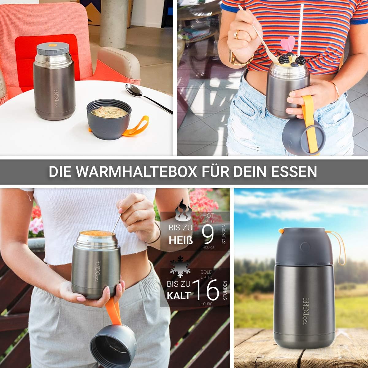 720°DGREE Thermo Food Flask “wunderJar“ 530ml, Premium Stainless Steel, BPA-Free, Insulated Container for Hot Lunch Meal Prep - Image 4