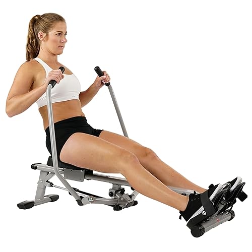 Sunny Health Fitness Compact Full Motion Rowing Machine, Full