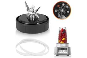 KETAR Ninja Replacement Blades – 7 Fin Male 4" Ninja Blender Blade Replacement – Compatible with Ninja Foodi Power Blender SS150, SS151, SS300, SS350, SS351, SS351TGT, CO351B, SS100, SS101, SS101C, CO101B