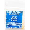 JMU Orthodontic Rubber Bands 5/16 Heavy, 100 pack Dental Rubber Bands Latex Free Orthodontic Elastics Made in USA