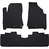 San Auto Car Floor Mat Rubber Custom Fit for Cadillac SRX 2019 2018 2017 2016 2015 2014 2013 2012 2011 2010 Full Black Auto Floor Liners All Weather Heavy Duty Odorless