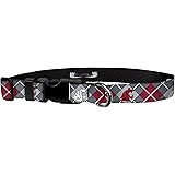 Moose Pet Wear Dog Collar – Washington State University Adjustable Pet Collars, 1 Inch Wide, Large, Cougar Argyle