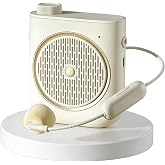 Cetgrso Voice Amplifier with Wireless Microphone Headset, Voice Amplifier Wireless Microphone for Teachers, Mini PA System Speaker, Portable Voice Amplifier for Classroom, Speech,Tour Guide (Cream)