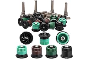 Honoson 16 Pcs Variable Arc Nozzle Radius High Efficiency Replacement Pop up Sprinkler Heads Compatible with Rainbird, Hunter, Orbit Pop-up Sprinklers (4/8/12/15 Van,Green,Brown,Black)