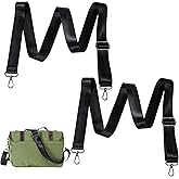 FdcLixuvol Wide Purse Strap Replacement Crossbody, 1.3" Purse Strap Universal Adjustable Black Nylon Guitar Straps for Shoulder Bag, Luggage Bag