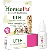 HomeoPet UTI+ Urinary Tract Supplement for Dogs and Cats, 15 Milliliters | Natural urinary tract support for dogs, cats, and other pets, safe homeopathic formula, liquid drops for daily use