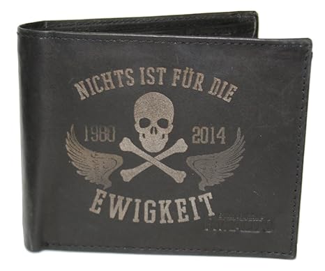 Wotan Textil Nichts ist für die Ewigkeit - Herrengeldbörse Rindleder