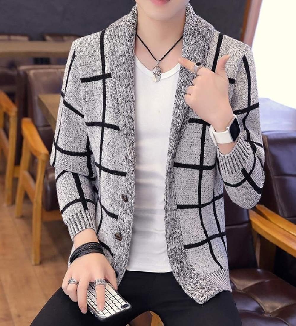 Clothing Mens Knit Cardigan Sweater 