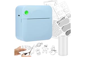 Augot Mini Printer, Bluetooth Pocket Thermal Printer Inkless Portable Sticker Printer Compatible with iOS and Android, Wireless Photo Printer for Printing Label, Journal, Study Notes, Memo, Photos