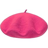 AWAYTR Wool French Beret Hats - Solid Color Artist Beret Hat for Women and Kids