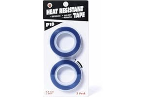 TSSART P18 Heat Tape - Blue Heat Press Tape for Vinyl Sublimation Heat Sublimation Heat Transfer, Oxidation and High Temperature Resistance Residue Free - 2Pack, 0.4inch x 54FT