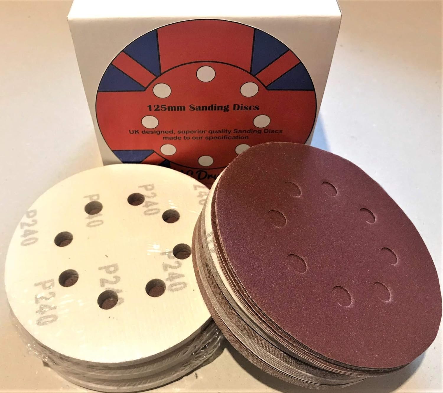 125mm 5" Sanding Discs Orbital Sander p240 Grit Pack of 100 Other
