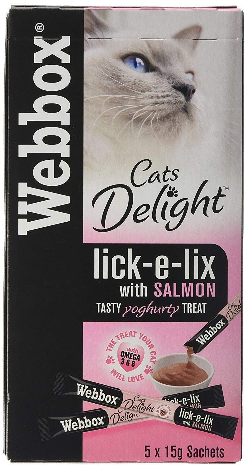 3 x Cats Delight Lick-e-Lix Salmon, 15g, Pack of 10