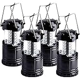 Lantern Collapsible Camping Light, Battery Operated Lanterns LED Super Bright for Power Outages Indoor Emergency Outdoor Camping Hiking Kit (LED-4)