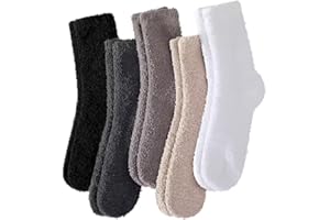 Premillow Fuzzy Socks for Women, Winter Warm & Cozy Fluffy Socks Womens Ultra Soft Sleeping Slipper Sock for Women Gifts