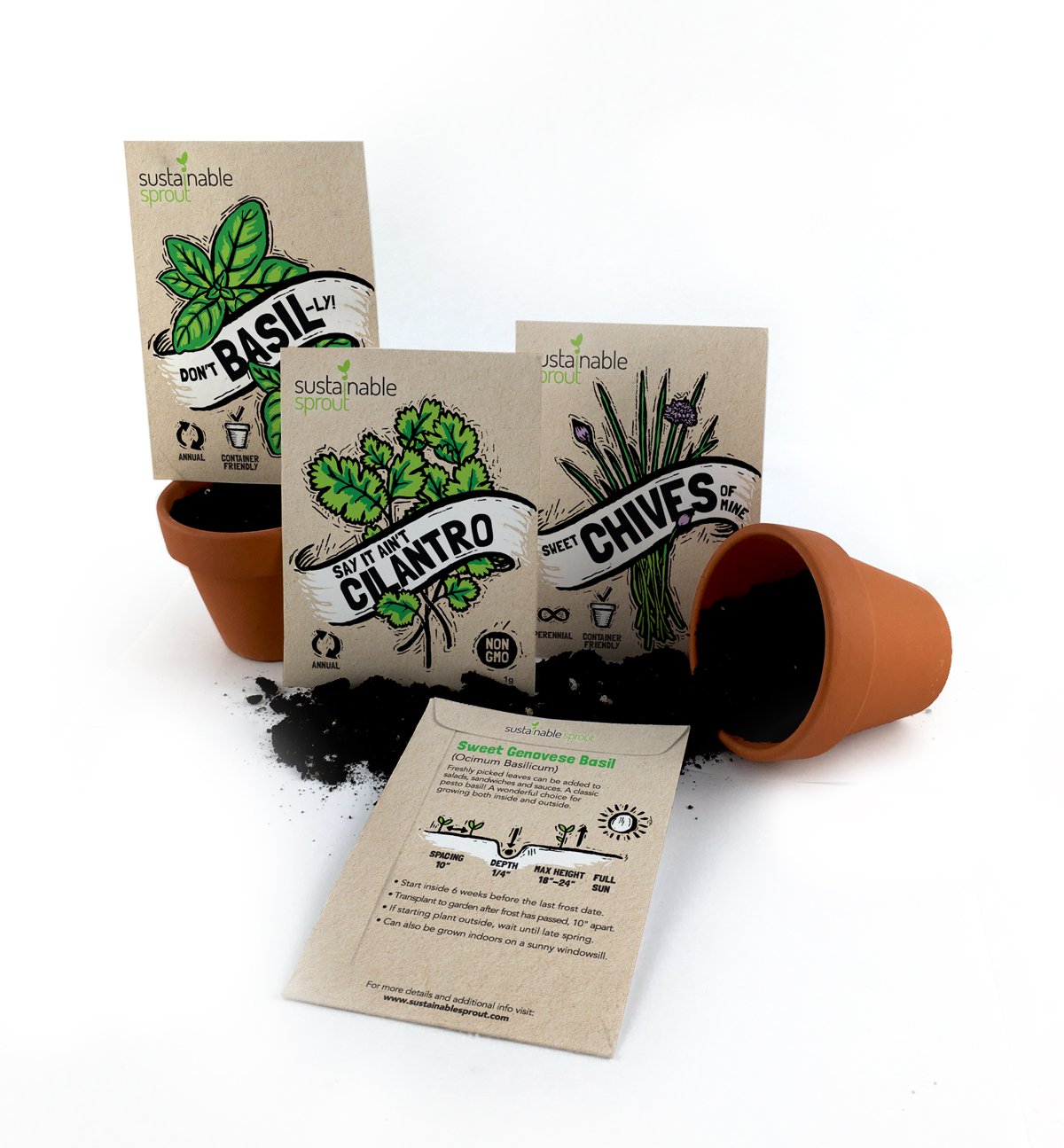 Culinary Herb Seeds for Planting Variety 7 Pack - Thumbnail 2