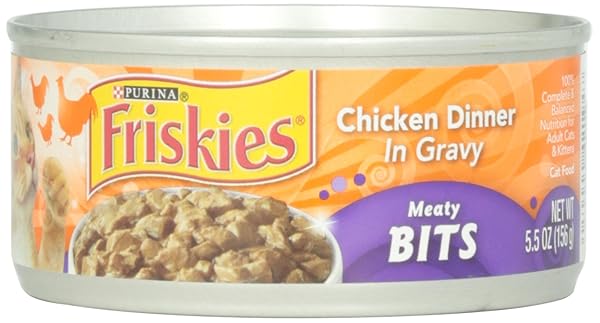 FRISKIES CHICKEN DINNER IN GRAVY MEATY BITS, 5.5 OZ
