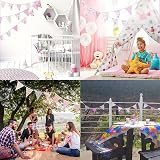 kuou Fabric Bunting Banner 15M 50Ft 45 Cotton Flags Pink Green Floral view 7