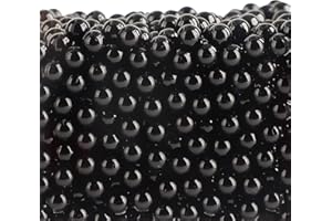 Suream Beads for Makeup Brush Holder 1300Pcs Black, No Hole Round Beads 8mm/0.31In Bulk Vase Filler Pearls for Holding Brush Lipstick Eyeliner, Birthday Party, Wedding Table Scatter, Craft Decoration