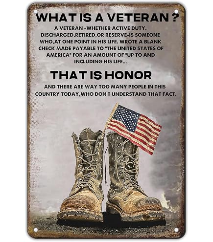 Veterans Are Not Suckers Or Losers Metal Sign - Vintage Tin Wall Art, 8x12 Inches, Indoor/Outdoor