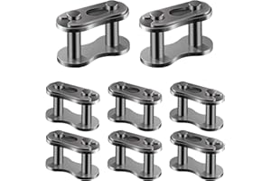 Jawmoy Pack-10#35 Chain Master Link Roller, Steel Alloy Heavy Duty Roller Chain Connector Links, Auto Parts for Dirt Bike Quad Buggy Mini Bike Pit ATV Scooter (Black)