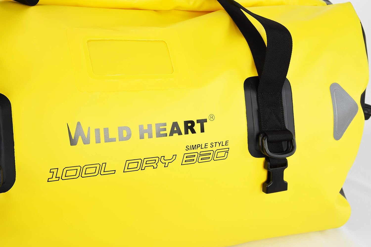 Wild heart Waterproof Bag Duffel Bag 40L 66L 100L with Welded Seams Shoulder Straps, Mesh Pocket for Kayaking Camping - Image 3