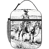 VANZEV Insulated Lunch Box for Women Men, Cowboy Theme Lunch Box Reusable Portable Lunch Bag Cooler Tote Waterproof Lunch Container for Office Picnic Work Travel Hiking