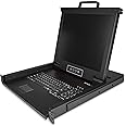 StarTech.com Rackmount KVM Console - Single Port VGA KVM with 17" LCD Monitor for Server Rack - Fully Featured Universal 1U LCD KVM Drawer w/Cables & Hardware - USB Support - 50,000 MTBF (RKCONS1701)