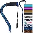 Vive Walking Cane for Women, Men, Elderly - Patented Offset Grip - Lightweight Adjustable Walking Aid with a Non-Slip Tip - Sturdy Balancing Mobility Aid for Seniors