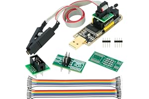 WWZMDIB CH341A EEPROM BIOS Programmer SPI I2C + SOIC8 SOP8 Clip + SOP8 SOP16 Conversion Plate for 24 25 Series Flash