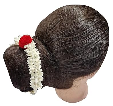 Buy Sanjis Enterprises Flower Red And White Colour Plastic Gajra
