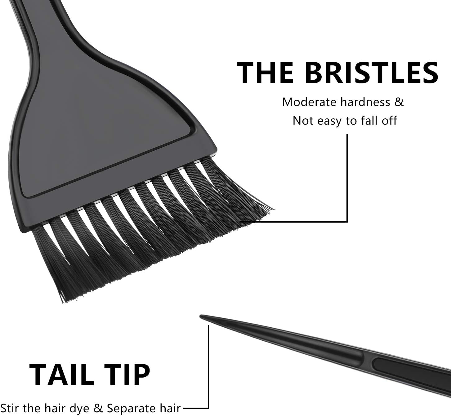 2 Pieces Hair Coloring Brush Hair Dye Tools Set for DIY Hair Coloring Salon Hair Dyeing, 2 Count (Pack of 1) - Image 5