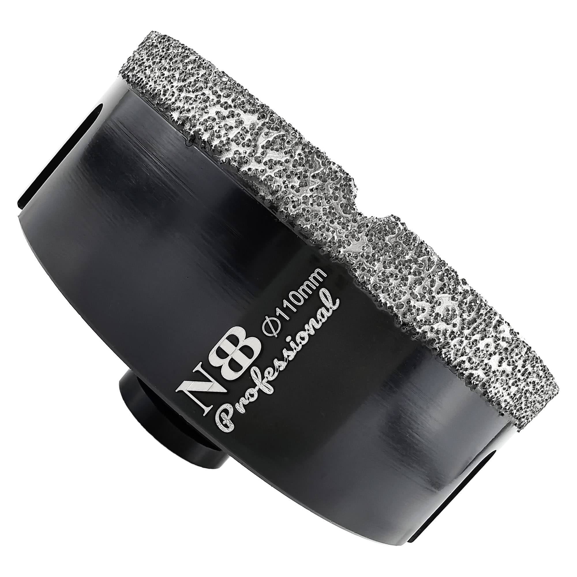 NBB Vacuum brazed Diamond Hole Saw with M14, for Dry or Wet Drilling Professionally on Hard Porcelain, Ceramic, Tile, Granite, Marble, Fast, Durable, for Angle Grinder (110mm) — image 1