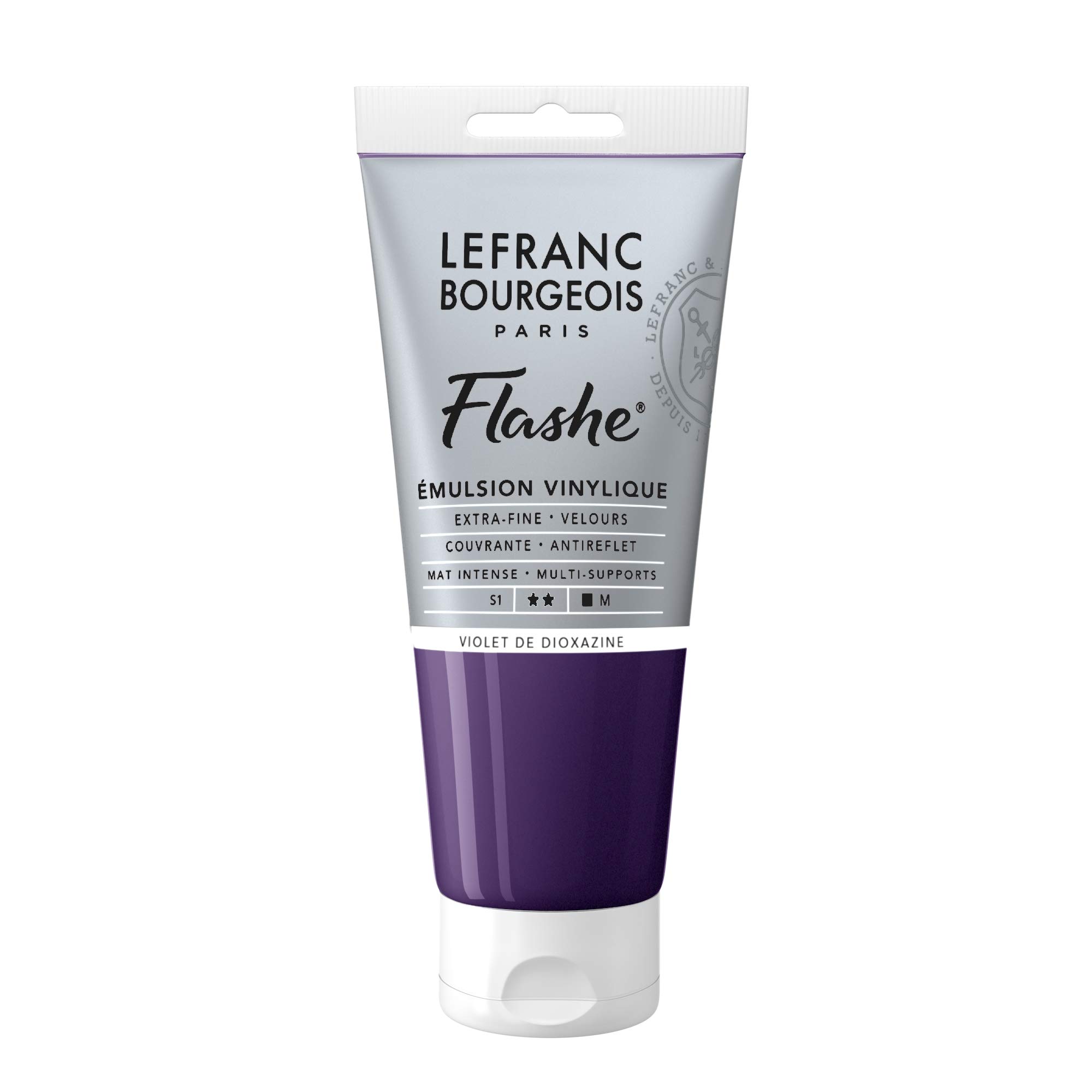 Lefranc Bourgeois Flashe, Extra-Fine Acrylic Vinyl Emulsion, Artists Quality, Dioxazine Violet, 80ml Tube โ image 1
