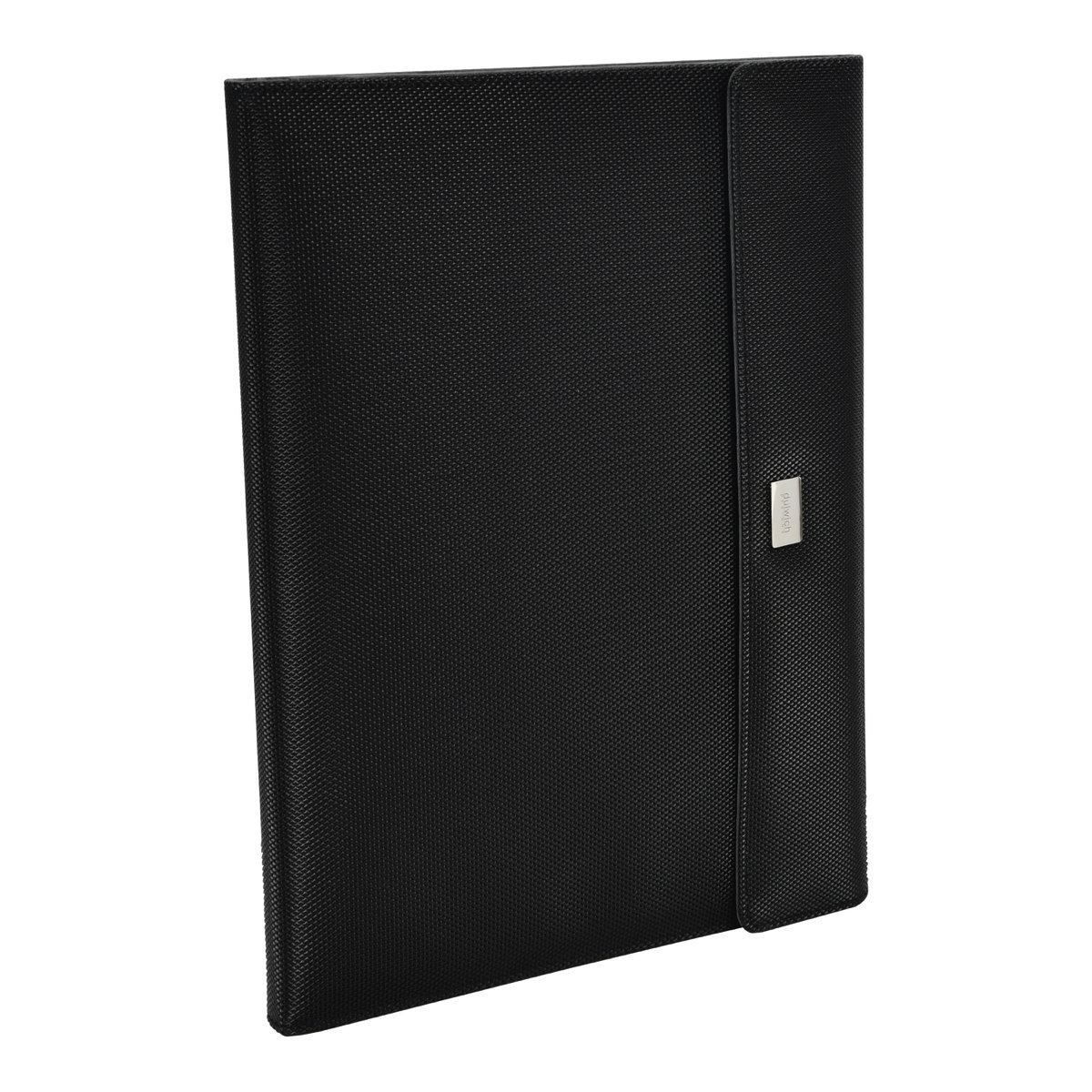 Dulwich London - Black Document Folder with Grey Velvet Lining