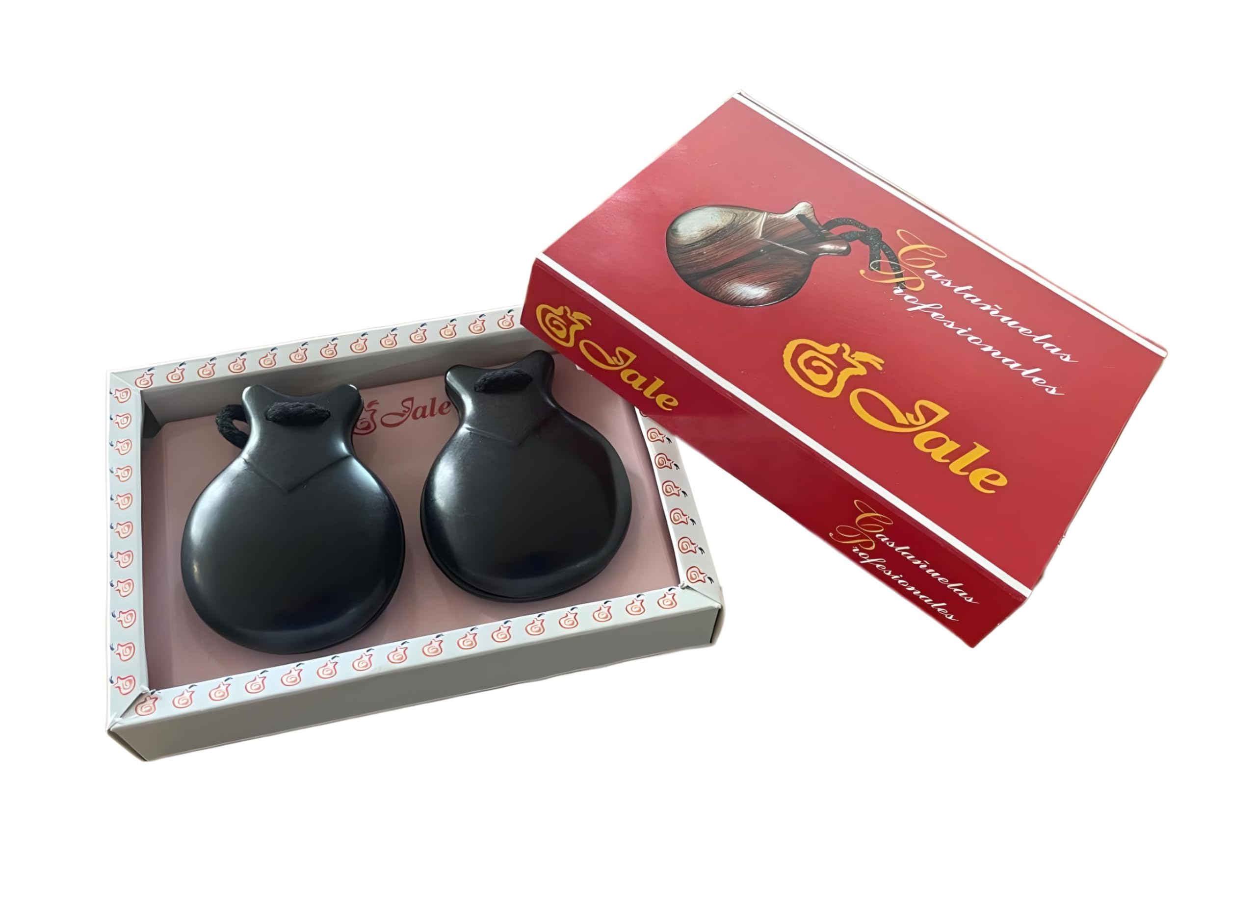 Photo 1 of Jale Professional Fiberglass Castanets - Lightweight & Durable, Black Flamenco Castanets