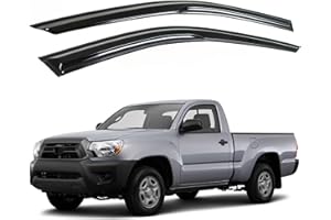 IMMORTAL GROUP IG Window Visor Compatible with 2005-2015 Toyota Tacoma Standard Cab, 2PC Rain Guard Tape-On Side Vent Deflector Mugen Style, 2006 2007 2008 2009 2010 2011 2012 2013 2014 2015 (Standard Cab Only)