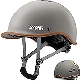 OutdoorMaster Bike Helmet for Adults,Adjustable Cycling Helmet with Light for Men & Women - Safety Certified for Bicycle Skateboard Road Bike Skating Roller Commuting Helmet
