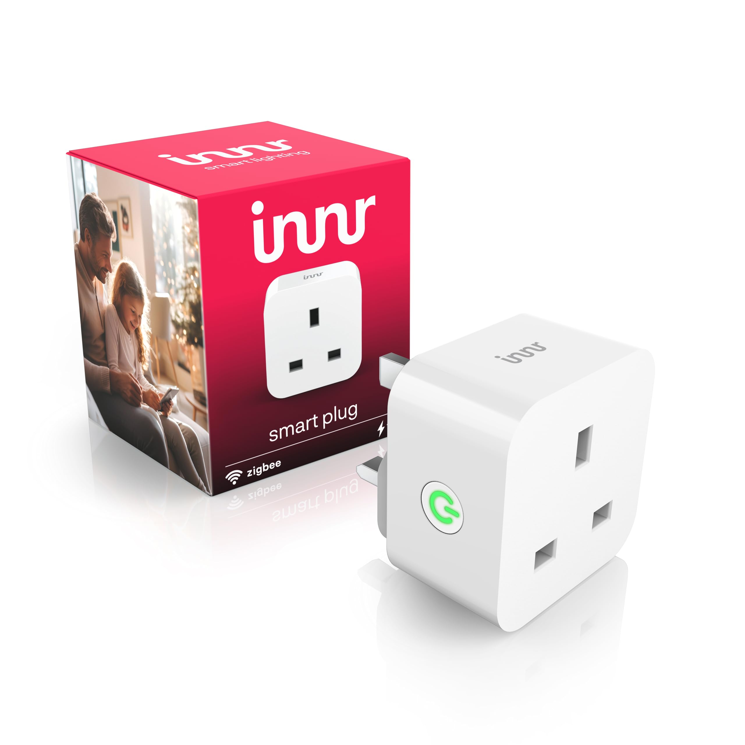 Innr Zigbee Smart Plug, Works with Hue* and Alexa, works as Zigbee Repeater, Power Monitoring, 13A Smart Socket, 1-Pack