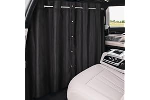 ZATOOTO Car Divider Curtain, Car Privacy Curtains with Pole Backseat Blackout Curtain for Car Camping Travel and Breaks, Lengths Adjustable for Most Cars, Sedan, Vans, SUVs (5.25 ft * 3.48 ft)