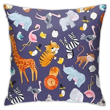 Amazon Com Yunshm Safari Animals Watercolor Pattern Customized
