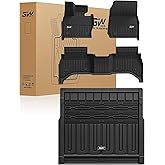 3W Floor Mats & Cargo Liner Fit Range Rover Sport 2023-2025 2026 (Not for Range/Land Rover Discovery Sport) TPE All Weather Custom Fit for Land Rover Sport 1st and 2nd Row Full Set Car Liners, Black