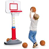Fisher-Price&trade; Grow-to-Pro Basketball Hoop for Toddlers &amp; Kids - Adjustable Height Indoor/Outdoor Play Set with Ball, 18 Months - 5 Year
