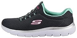 Skechers Women's Summits Sneaker, Charcoal/Green, 9