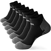 WANDER Mens Ankle Socks Athletic Compression Breathable Low Cut Running Socks With Arch Support 7 Pairs