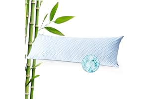 Bafode Body Pillow for Women, Cooling Body Pillow for Adults, Memory Foam Pillows for Side Sleeper, Adjustable Large Body with Pillow Pillowcase, Firm Bed Pillow (White, 20x54)